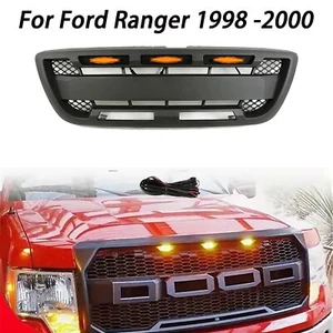 Front Grille Upper Grill With LED Light Black Fits For Ford Ranger 1998 -2000 - Bild 1 von 6