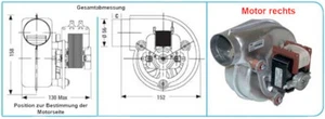 Ventilador de escape derecho ventilador ventilador de extracción Biasi Savio Ferroli Fer y mucho más - Imagen 1 de 2