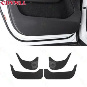 Cubierta de panel antipatadas para puerta interior de cuero negro 4 piezas para Volvo XC40 2019-2024 - Imagen 1 de 6
