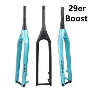 Boost MTB Carbon Fork 29“ 110*15mm Downhill Mountain Bike Rigid Fork Max Tire3.0 - Picture 1 of 20
