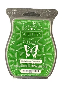 Scentsy “HOLLY BERRY CINNAMON” Wax Bar Melt 3.2 fl oz RETIRED - Picture 1 of 2