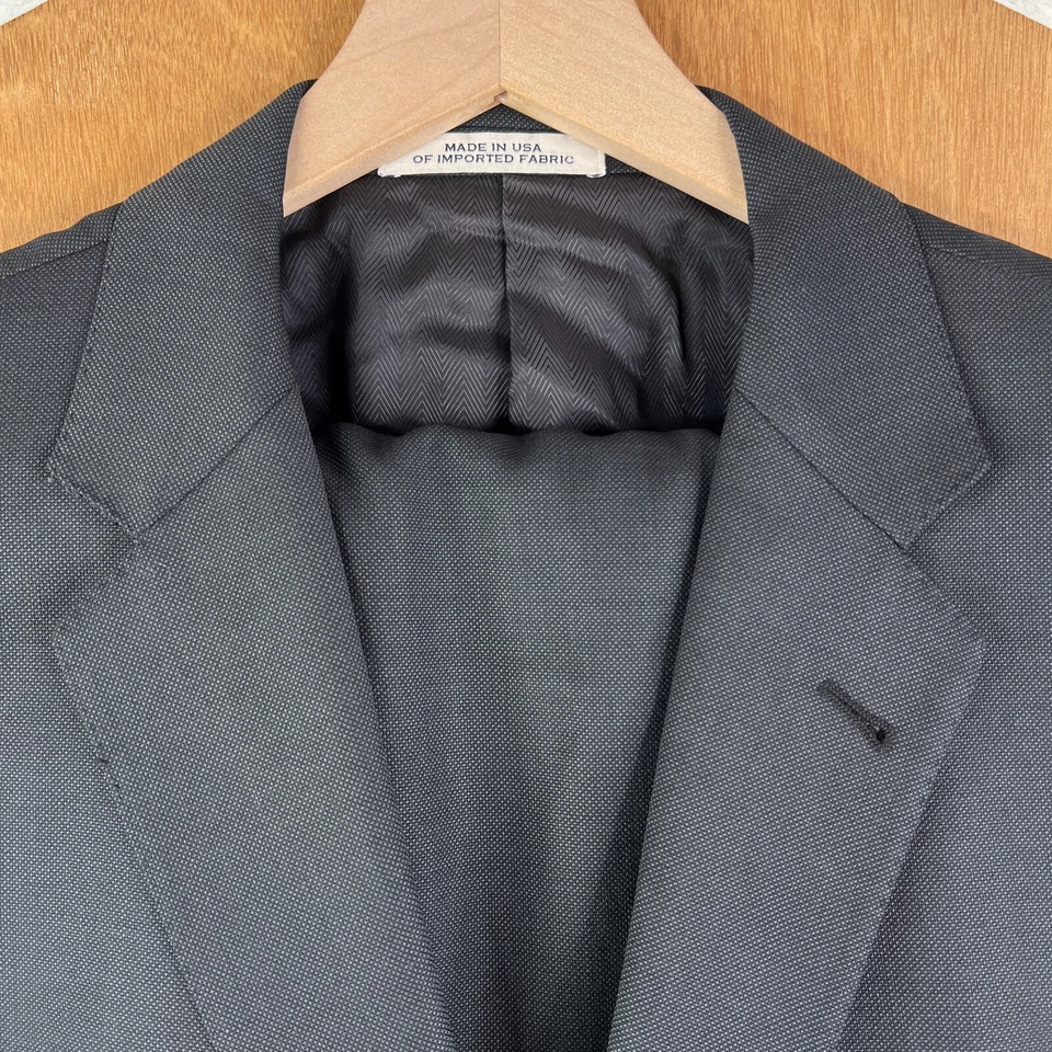 Joseph Abboud Suit Mens 44L Gray 2 Button Tollegno 1900 Super 120s Wool 38x32 - Image 1 of 4
