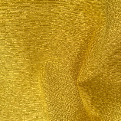 1 Yard of COTTON BLENDED MULTI-PURPOSE TEXTURE UPHOLSTERY FABRIC, Yellow - Image 1 of 2
