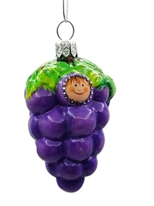 Patricia Breen Cabernet Trickster Pinot Wine Purple Grape Christmas Ornament - Picture 1 of 6