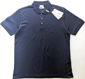 BRIONI MENS NAVY BLUE POLO T-SHIRT SIZE L - Imagen 1 de 9