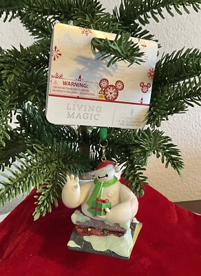 DISNEY PARKS "BIG HERO 6" BAYMAX LIGHT-UP SKETCHBOOK HOLIDAY ORNAMENT - NEW! - Image 1 of 4