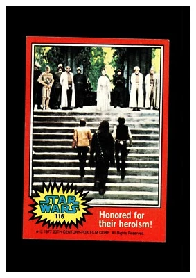 1977 Topps Star Wars #116 Honored for their heroism! - Image 1 of 2