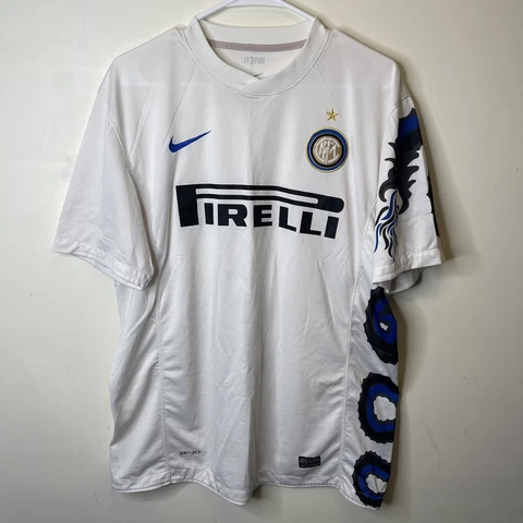 INTER MILAN 2010-11 AWAY SOCCER FOOTBALL JERSEY NIKE MEN Sz XL Cover