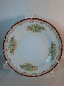Empress Salad Plate Gold Trim Multi Color Flowers Pattern Hand Painted 7.5" Used - Picture 1 of 5