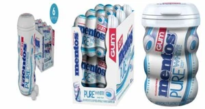 Mentos Pure White Sugar-Free Chewing Gum with Xylitol, Sweet Mint,... - Picture 1 of 11