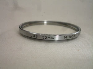 Nikon UV Filter 52mm Silver Chrome L38 Filter Lens (Made in Japan) - Picture 1 of 2