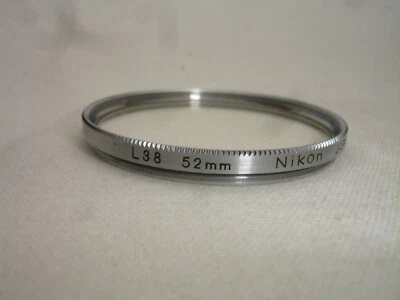 Nikon UV Filter 52mm Silver Chrome L38 Filter Lens (Made in Japan) - Image 1 of 2