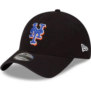 New Era Curved Brim 9TWENTY 920 Classic New York Mets MLB Black Adjustable Cap - Picture 1 of 7