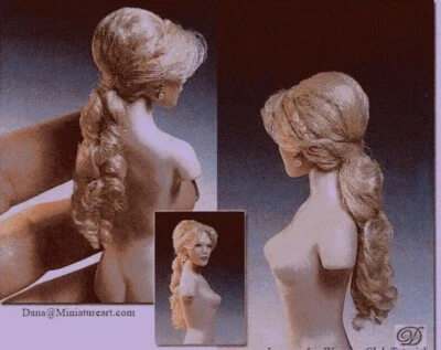 1:12 scale miniature Doll Tutorial BY DANA Wig/Hair only for Lanny   - Image 1 of 2