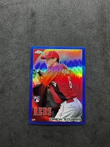 2010 Topps Chrome Blue Refractor /199 Drew Stubbs #219 Rookie RC - Bild 1 von 2
