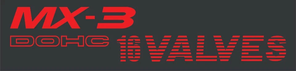 Calcomanías adhesivas de vinilo MX-3 DOHC 16 VÁLVULAS MAZDA - ¡JUEGO DE 2 NUEVAS!! Foto 1 de 1