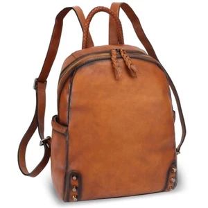 Genuine Leather Backpack for Women Leather Knapsack Rucksack Bag Purse Laptop - Picture 1 of 12