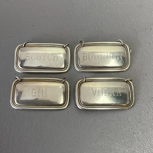Tiffany & Co. Decanter Labels Group of 4 Sterling Classsic! - Picture 1 of 6