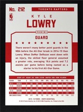 2015-16 Hoops Red Backs #212 Kyle Lowry - NM-MT