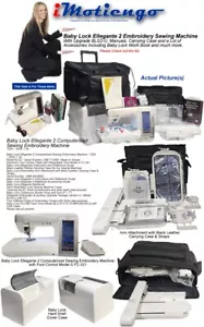 Baby Lock Ellegante 2 BLG2 Embroidery Sewing Machine with Upgrade & Accessories - Picture 1 of 24