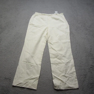 Escada Pants Womens 6 Cream High Rise Wide Leg Rayon Made in Germany - Image 1 of 4