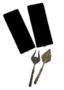 International Silver Company Silver Plated Fish Serving Set Fork Spatula India - Picture 1 of 7