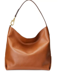 Ralph Lauren Kassie Large Leather Shoulder Bag LAUREN TAN - Picture 1 of 5
