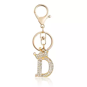Keychain Accessories Crystal Bling Initial Letter Keychains for Women Shining... - Picture 1 of 8