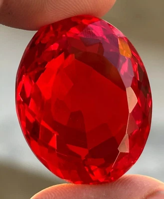 AAA+ Large Red Ruby 155 Ct. Oval Cut Loose Gemstone Gift for Women Pendant - Image 1 of 4