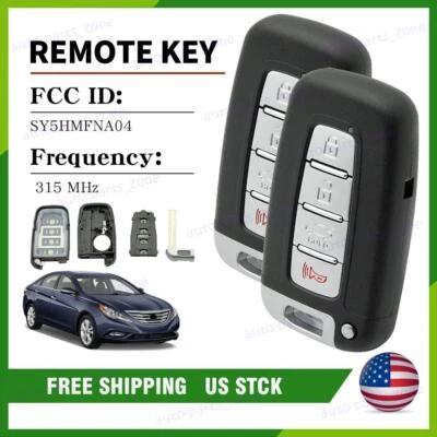 Para 2011 2012 2013 2014 Hyundai Sonata entrada sem chave controle remoto inteligente chaveiro de carro - Imagem 1 de 4