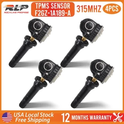 4x Programmed TPMS Tire Pressure Sensor F2GZ-1A189-A for Ford F150 Edge Lincoln Foto 1 de 4