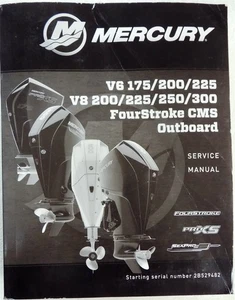 Mercury V6 175 to 225 V8 200/225/250/300 FourStroke Outboard Service Manual 2021 - Picture 1 of 2
