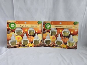 2x Lot Air Wick Pumpkin Spice Plug In Scented Oil --5 Refills -- Limited Edition - Picture 1 of 2