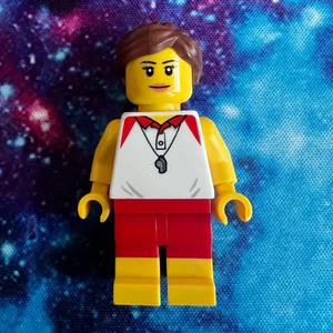 LEGO Girl Woman Lifeguard Swimming Pool Ocean Minifigure City CMF Rare Lot B - Picture 1 of 2