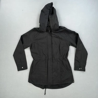 Chaqueta ONeill Mujer Mediana Negra Con Capucha Parka Anorak Cordón Cintura Foto 1 de 4