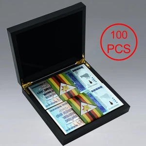 100PCS/box Zimbabwe 100Trillion Silver Foil Banknotes with Fluorescent Effect - Picture 1 of 5