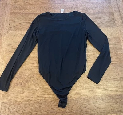 Victoria's Secret чисто черный большой BODYWEAR FeatherSoft длинным рукавом боди - Изображение 1 из 2