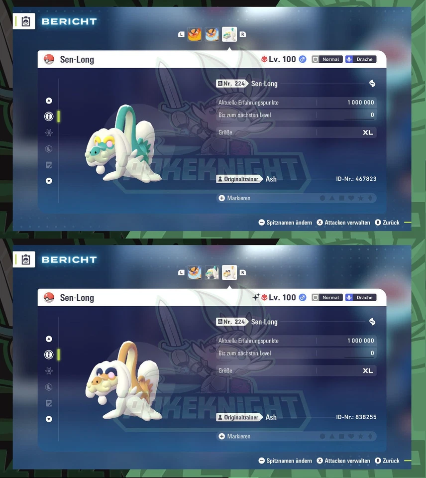 Sen-Long Shiny/ non shiny Meisterball Max. EV 6IV/ DV Pokemon ZA Legenden: Z-A - Bild 1 von 1