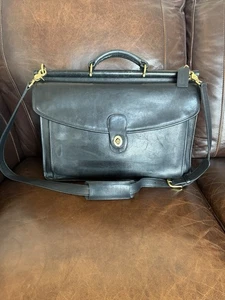 Vintage Coach Beekman schwarze Ledertasche Kuriertasche A5C 5266 hergestellt in den USA - Bild 1 von 14