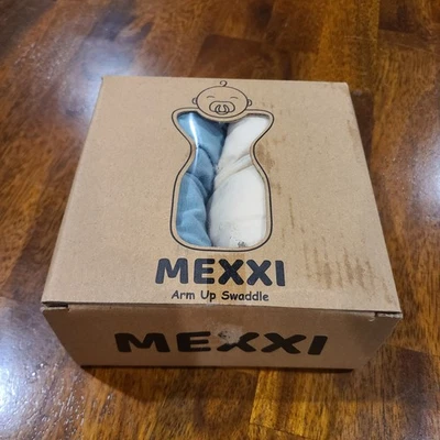 Saco de dormir MEXXI Swaddle bebê braços para cima 2 peças creme verde transição 8 a 13 libras - Imagem 1 de 4