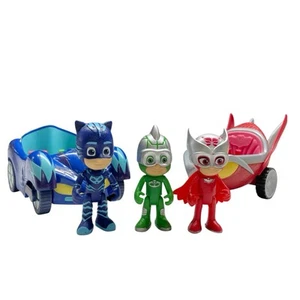 PJ Masks 5 Stück Turbo Blast Fahrzeuge + Figuren Catboy Auto Gekko Owlette Segelflugzeug - Bild 1 von 9