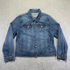 Old Navy Womens Denim Jacket Size XL Blue Jean Jacket Trucker Rodeo Y2k - Picture 1 of 11