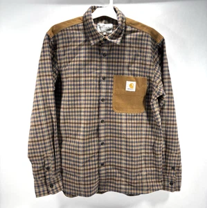 Carhartt WIP L/S Asher Button Down Long Sleeve Shirt 50% Wool Men's Size L - Picture 1 of 6