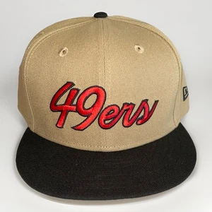 San Francisco 49ers Script NUEVA ERA 59FIFTY 7 3/4 AJUSTADO Gorra Sombrero Caqui/Negro - Imagen 1 de 9