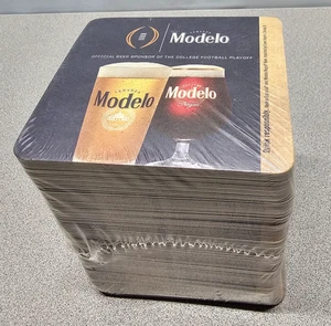 125 Modelo Beer Bar Coasters Lot (4.75" Tall Sleeve) Unopened Beverage Coasters* - Picture 1 of 7