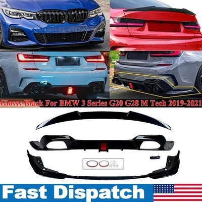 Glossy Black Aerodynamic Body Kits B Style For BMW G20 M240i M Sport 2018-2022 - Image 1 of 4