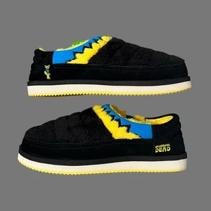 Sanuk U Puffy Chiller Low X Grateful Dead Yellow Black Shoes Men 8 NWT - Picture 1 of 9