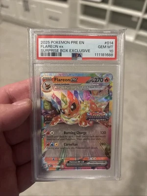 2025 Prismatic Evo Surprise Box Flareon PSA 10 - Image 1 of 2
