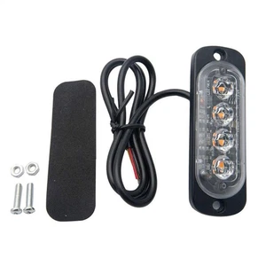 1pcLED Amber Strobe Lights 12V-24V Beacon Warning Hazard Flash Strobe Lights Bar - Picture 1 of 11