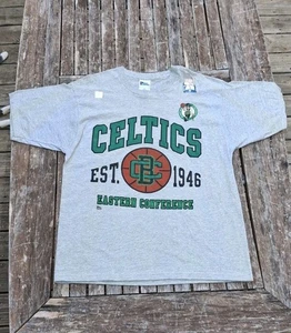 T-shirt vintage nuova con etichetta Pro Player Boston Celtics uomo grande bianca anni 90 VEDI FOTO - Foto 1 di 17